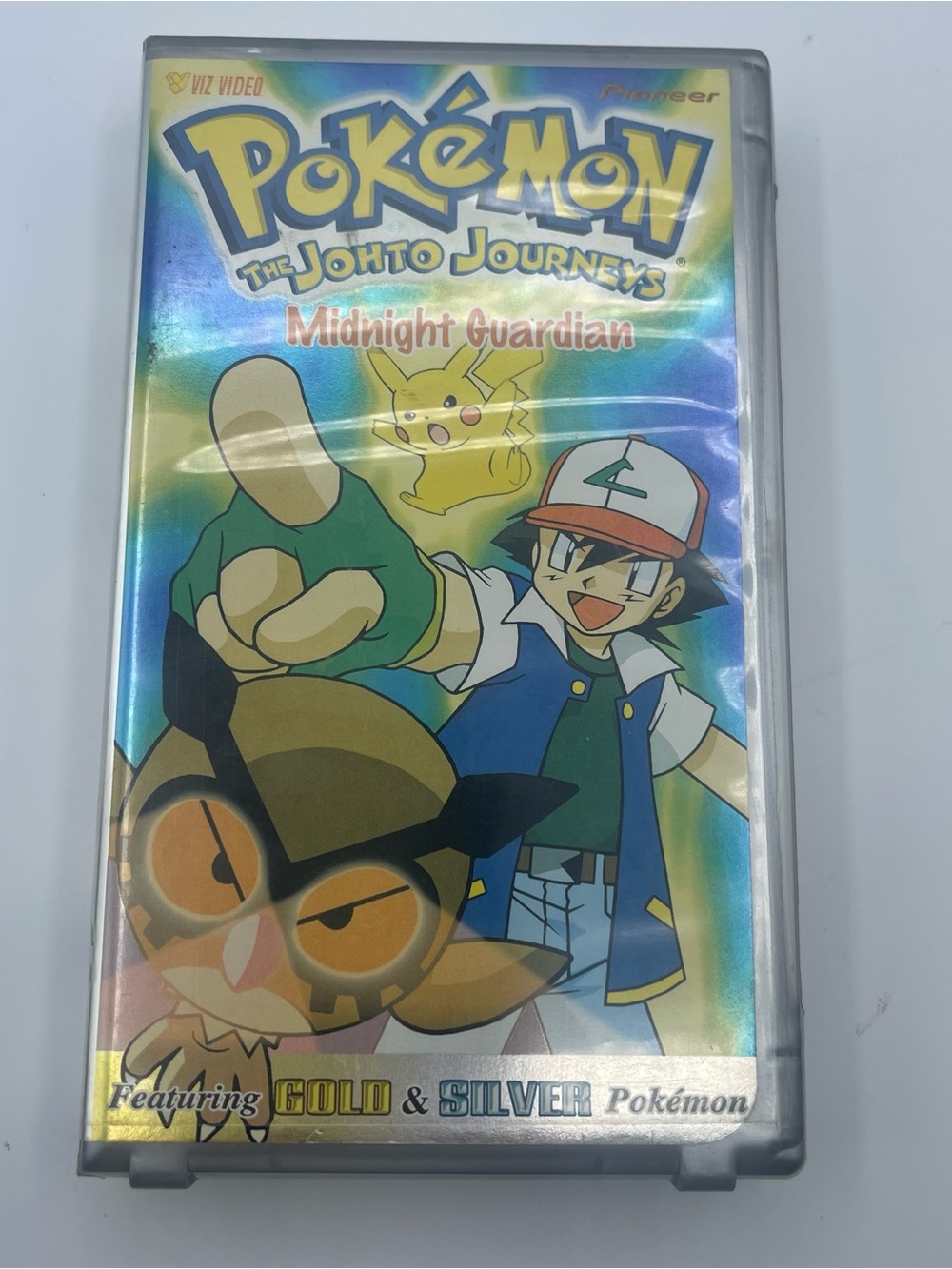 Vintage Pokemon The Johto Journeys VHS Midnight Guardian 2001 Silver hard case